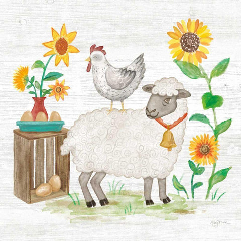Farm Market V White Modern Wood Framed Art Print by Urban, Mary