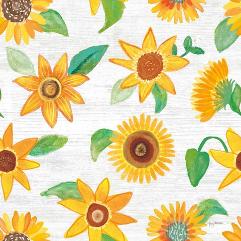 Farm Market Pattern IIIA White Modern Wood Framed Art Print by Urban, Mary