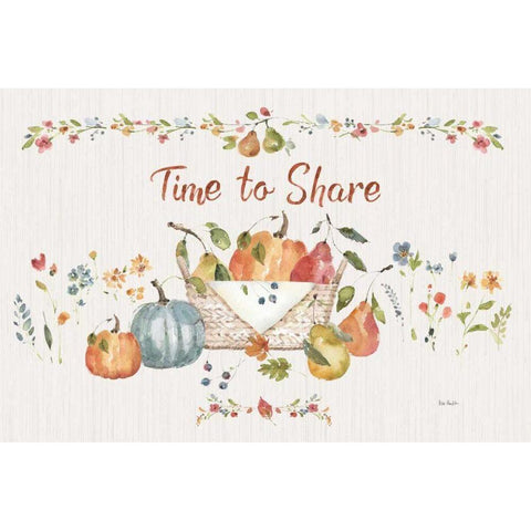 Time to Share I White Modern Wood Framed Art Print by Audit, Lisa