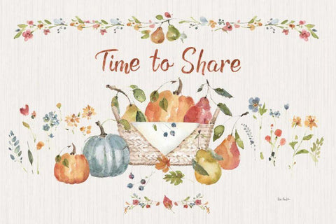 Time to Share I Black Ornate Wood Framed Art Print with Double Matting by Audit, Lisa
