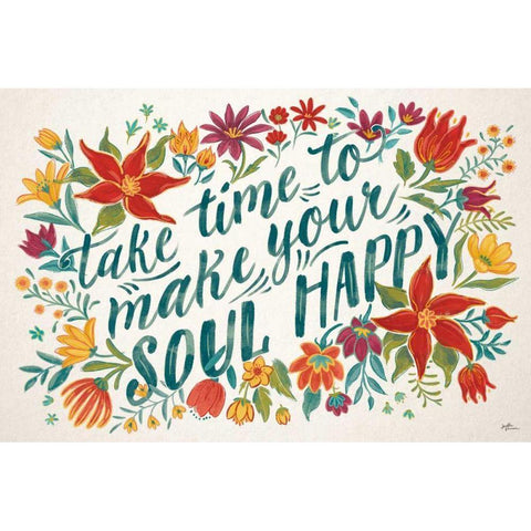 Happy Thoughts I Gold Ornate Wood Framed Art Print with Double Matting by Penner, Janelle