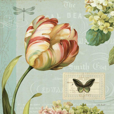 Mothers Treasure I Black Ornate Wood Framed Art Print with Double Matting by Audit, Lisa
