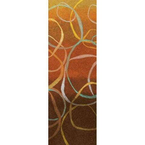 Square Dancing Circles II White Modern Wood Framed Art Print by Adams, Sarah