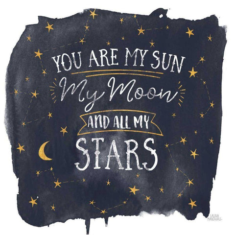 Celestial Love IV Sq Black Modern Wood Framed Art Print by Marshall, Laura