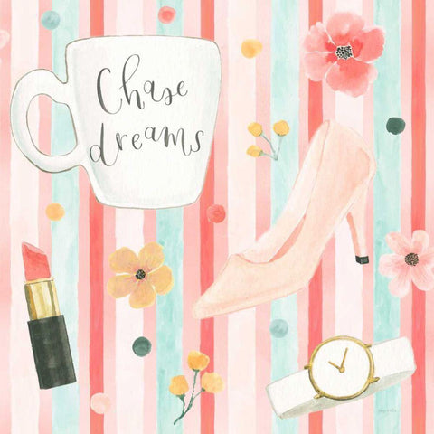 Chase Dreams Pattern V Black Ornate Wood Framed Art Print with Double Matting by Jackson, Jenaya