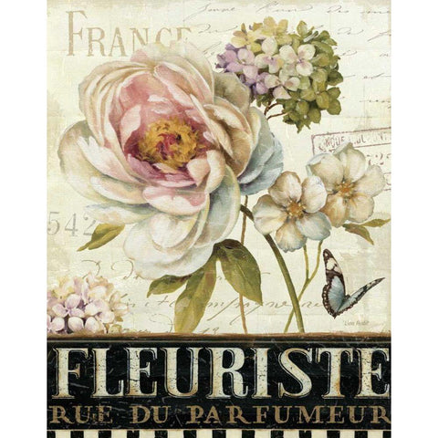 Marche de Fleurs III Black Modern Wood Framed Art Print by Audit, Lisa