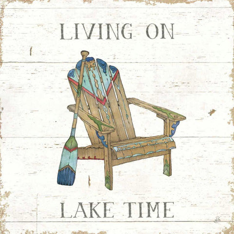 Lake Sketches IV Color Gold Ornate Wood Framed Art Print with Double Matting by Brissonnet, Daphne