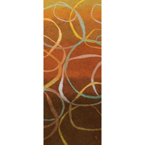Square Dancing Circles II Black Modern Wood Framed Art Print with Double Matting by Adams, Sarah