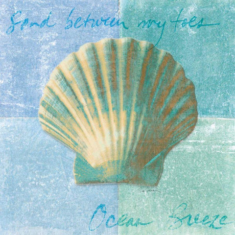 Calm Seas Gold Ornate Wood Framed Art Print with Double Matting by Schlabach, Sue