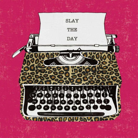 Slay the Day Black Ornate Wood Framed Art Print with Double Matting by Mullan, Michael