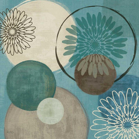 Flora Mood I Black Ornate Wood Framed Art Print with Double Matting by Charron, Veronique
