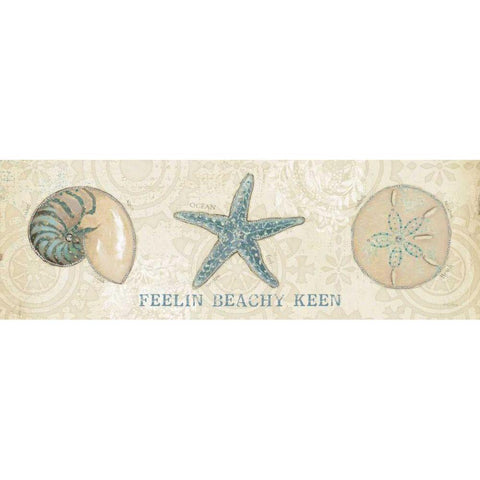 Beach Treasures VII White Modern Wood Framed Art Print by Adams, Emily