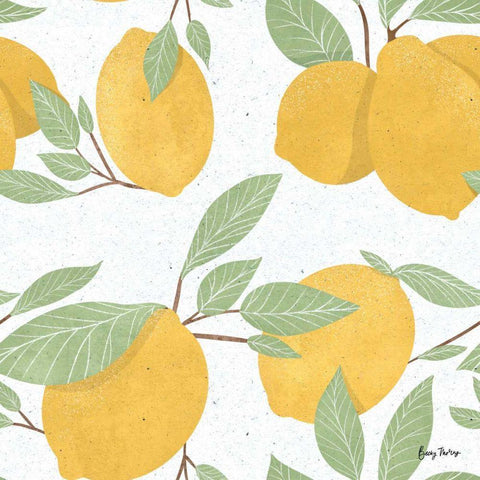 Fruity Cocktails Pattern II Black Ornate Wood Framed Art Print with Double Matting by Thorns, Becky