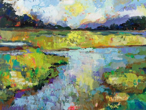 Reflections White Modern Wood Framed Art Print with Double Matting by Vertentes, Jeanette