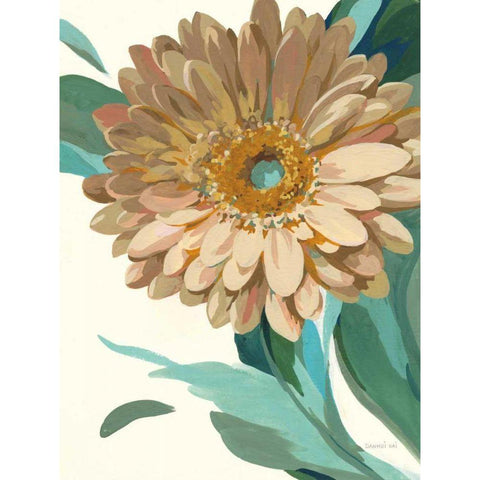 Jewel of the Garden II Black Modern Wood Framed Art Print with Double Matting by Nai, Danhui