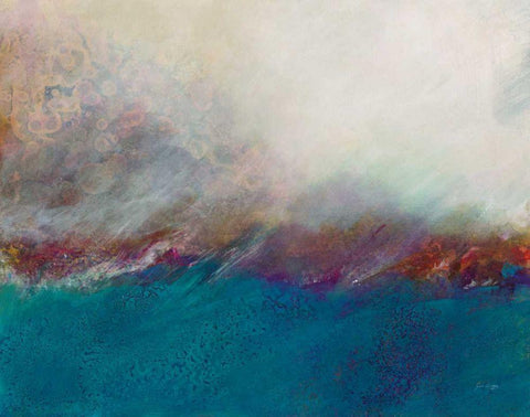 Ocean I White Modern Wood Framed Art Print with Double Matting by Griggs, Jan
