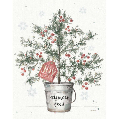A Christmas Weekend III Greenery Black Modern Wood Framed Art Print with Double Matting by Audit, Lisa