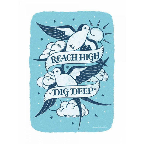 Reach High White Modern Wood Framed Art Print by Snowdon, Alexandra