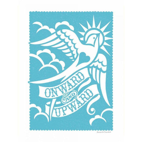 Onward and Upward Black Modern Wood Framed Art Print with Double Matting by Snowdon, Alexandra