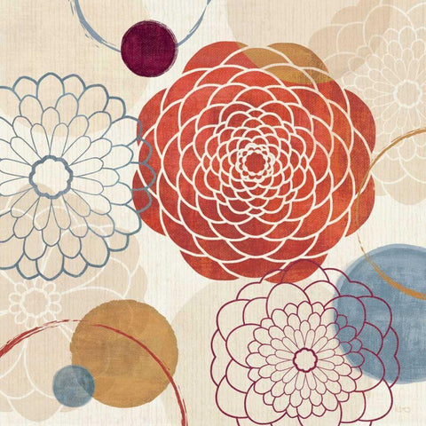 Abstract Bouquet I White Modern Wood Framed Art Print by Charron, Veronique