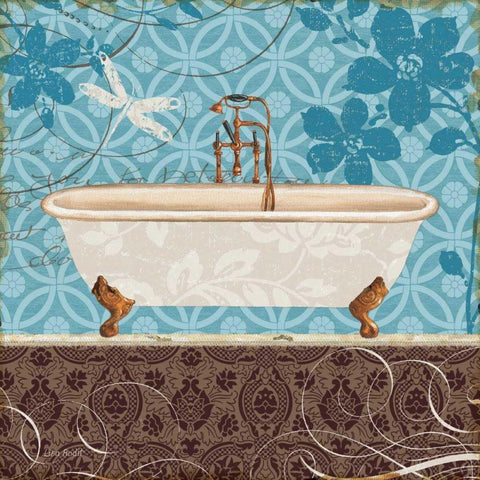 Eco Motif Bath II Black Modern Wood Framed Art Print with Double Matting by Audit, Lisa
