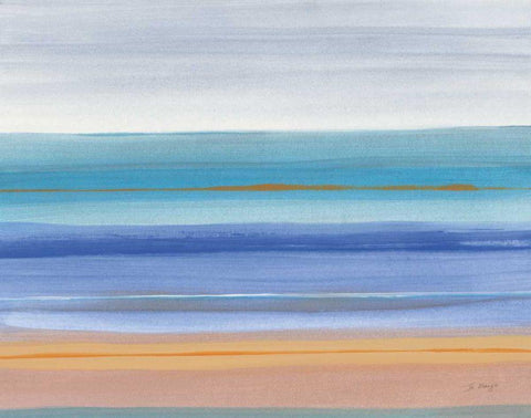 Warmth White Modern Wood Framed Art Print with Double Matting by Maye, Jo
