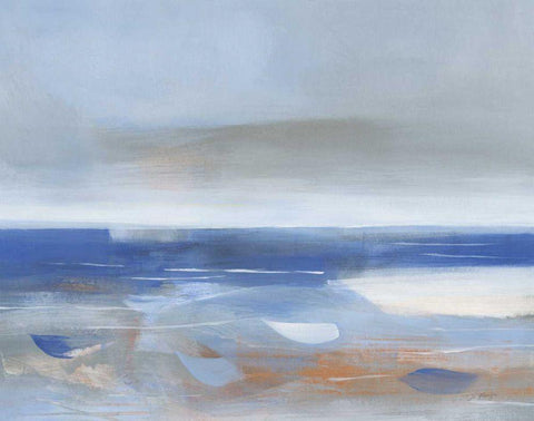 Calm Sea White Modern Wood Framed Art Print with Double Matting by Maye, Jo