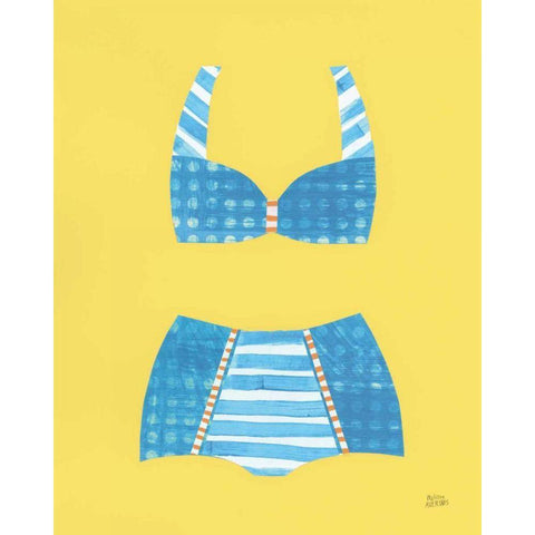 Bathing Beauties II Pastel White Modern Wood Framed Art Print by Averinos, Melissa