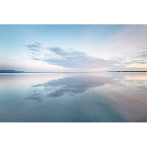 Bellingham Bay Clouds Reflection I Black Modern Wood Framed Art Print with Double Matting by Majchrowicz, Alan
