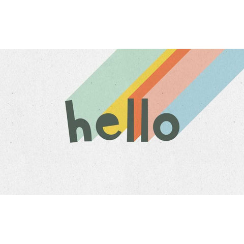 Rainbow Words VII White Modern Wood Framed Art Print by Hershey, Moira