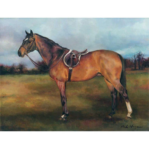 French Trotter Black Modern Wood Framed Art Print with Double Matting by Hageman, Marilyn