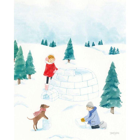 Winter Scene I White Modern Wood Framed Art Print by Jackson, Jenaya