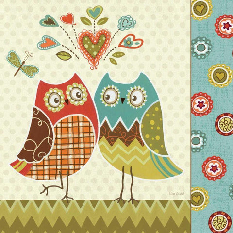 Owl Wonderful II White Modern Wood Framed Art Print with Double Matting by Audit, Lisa