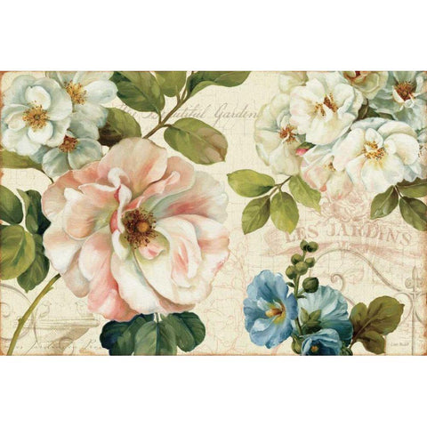 Les Jardin I White Modern Wood Framed Art Print by Audit, Lisa