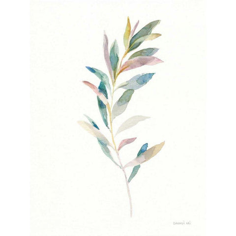 Greenery I Gold Ornate Wood Framed Art Print with Double Matting by Nai, Danhui