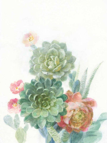 Pastel Desert I Black Ornate Wood Framed Art Print with Double Matting by Nai, Danhui