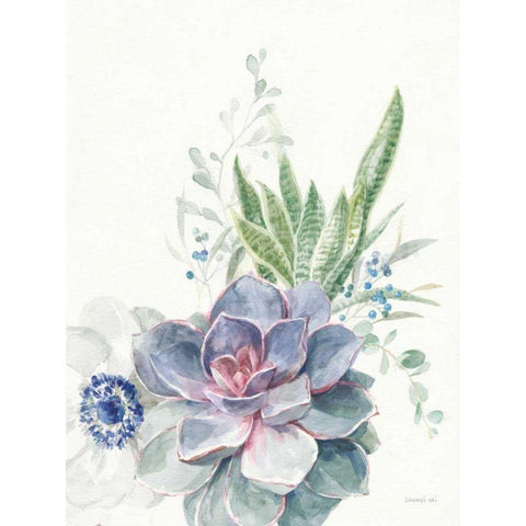 Desert Bouquet II Gold Ornate Wood Framed Art Print with Double Matting by Nai, Danhui