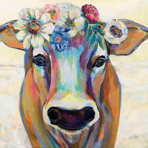 Beau with Flowers Gold Ornate Wood Framed Art Print with Double Matting by Vertentes, Jeanette