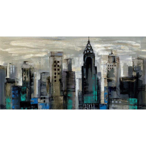 New York Moment Black Modern Wood Framed Art Print by Vassileva, Silvia