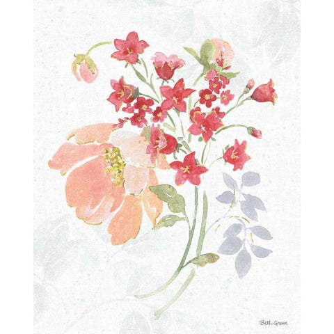 Floral Focus IX Gold Ornate Wood Framed Art Print with Double Matting by Grove, Beth
