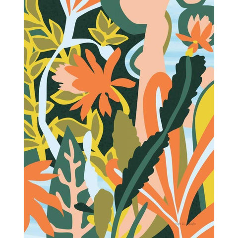 Cactus Flower Gold Ornate Wood Framed Art Print with Double Matting by Gallagher, Megan
