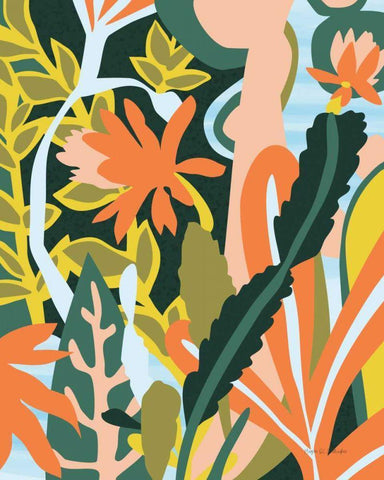 Cactus Flower Black Ornate Wood Framed Art Print with Double Matting by Gallagher, Megan
