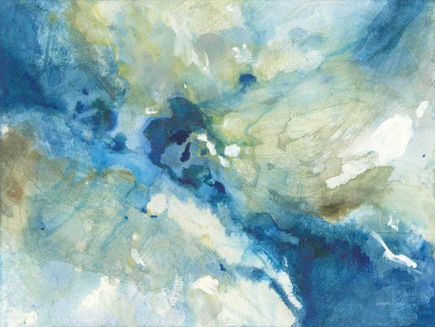 Slipstream White Modern Wood Framed Art Print with Double Matting by Nai, Danhui