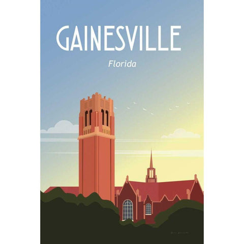 Gainesville Gold Ornate Wood Framed Art Print with Double Matting by Escalante, Omar