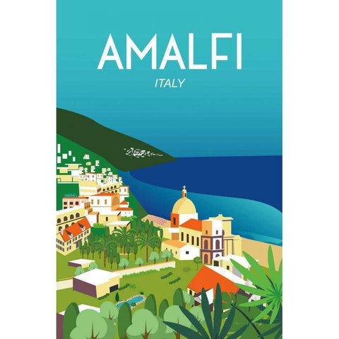 Amalfi Gold Ornate Wood Framed Art Print with Double Matting by Escalante, Omar