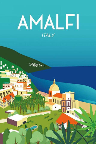 Amalfi Black Ornate Wood Framed Art Print with Double Matting by Escalante, Omar