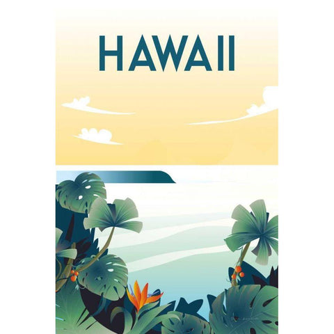 Hawaii Gold Ornate Wood Framed Art Print with Double Matting by Escalante, Omar