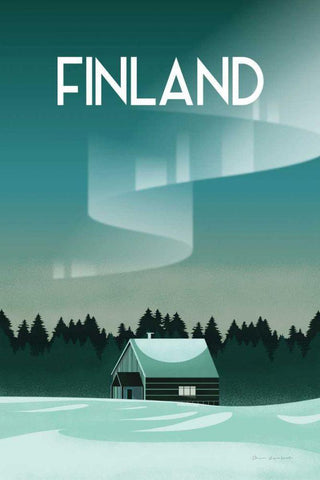 Finland I White Modern Wood Framed Art Print with Double Matting by Escalante, Omar