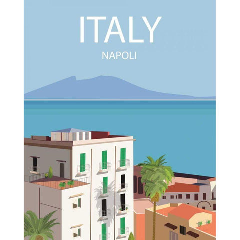Napoli Gold Ornate Wood Framed Art Print with Double Matting by Escalante, Omar
