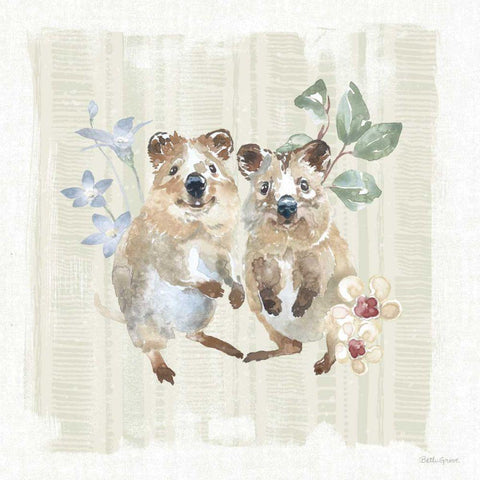 Aussie Love VI Gold Ornate Wood Framed Art Print with Double Matting by Grove, Beth